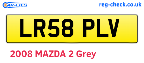 LR58PLV are the vehicle registration plates.