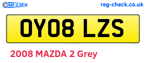 OY08LZS are the vehicle registration plates.