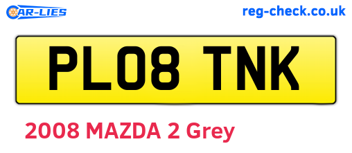 PL08TNK are the vehicle registration plates.
