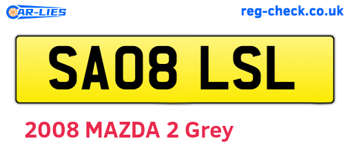 SA08LSL are the vehicle registration plates.