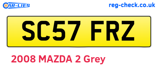 SC57FRZ are the vehicle registration plates.