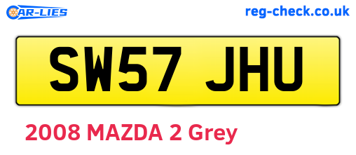 SW57JHU are the vehicle registration plates.