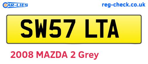 SW57LTA are the vehicle registration plates.