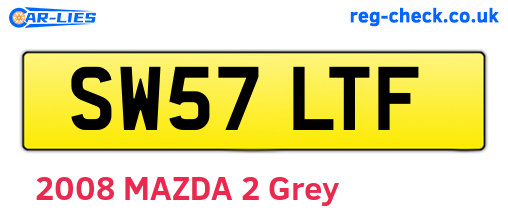 SW57LTF are the vehicle registration plates.