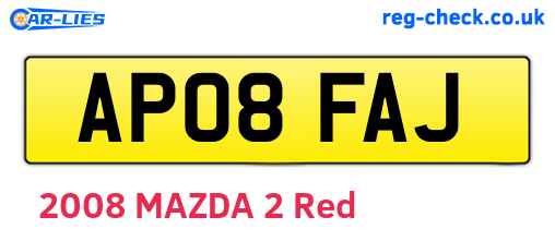 AP08FAJ are the vehicle registration plates.