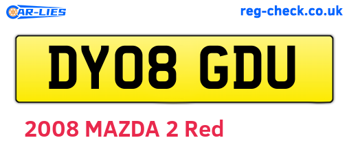DY08GDU are the vehicle registration plates.