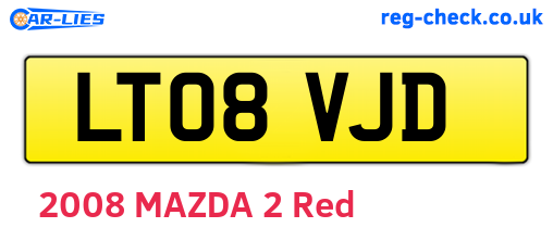 LT08VJD are the vehicle registration plates.