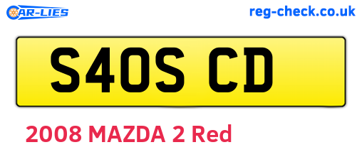 S40SCD are the vehicle registration plates.