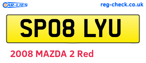 SP08LYU are the vehicle registration plates.
