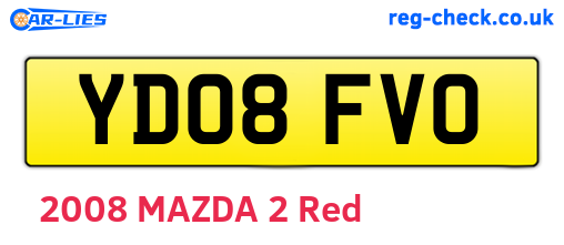 YD08FVO are the vehicle registration plates.