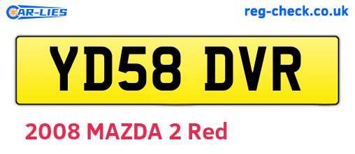 YD58DVR are the vehicle registration plates.