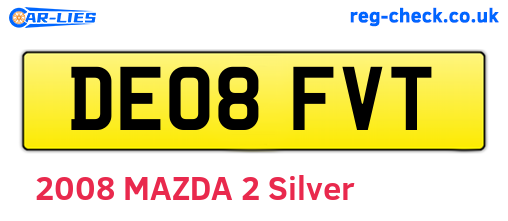 DE08FVT are the vehicle registration plates.