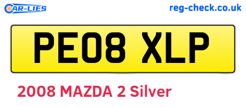 PE08XLP are the vehicle registration plates.