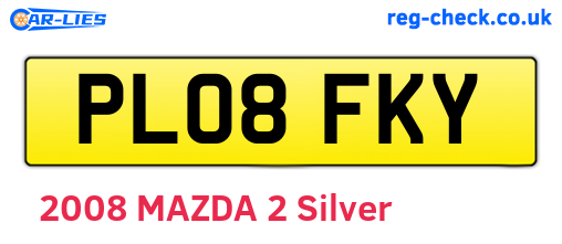 PL08FKY are the vehicle registration plates.