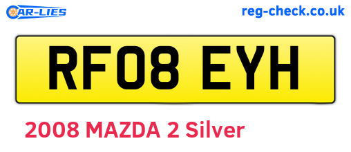 RF08EYH are the vehicle registration plates.