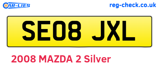 SE08JXL are the vehicle registration plates.