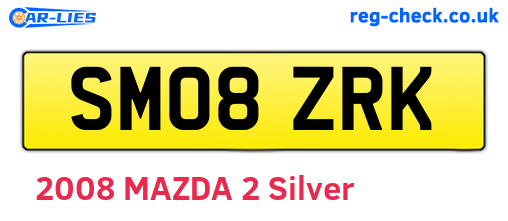 SM08ZRK are the vehicle registration plates.