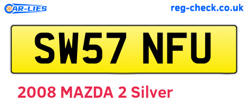 SW57NFU are the vehicle registration plates.