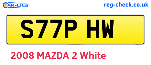 S77PHW are the vehicle registration plates.
