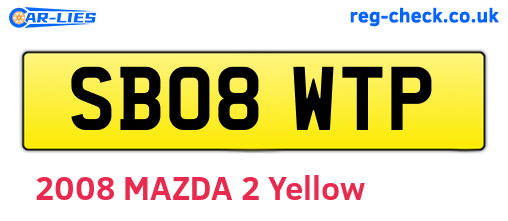 SB08WTP are the vehicle registration plates.