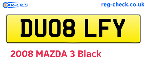 DU08LFY are the vehicle registration plates.