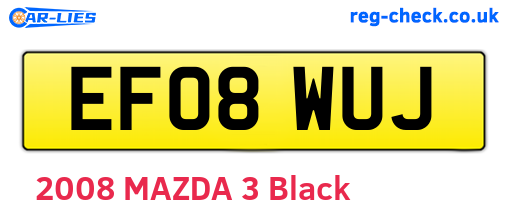EF08WUJ are the vehicle registration plates.