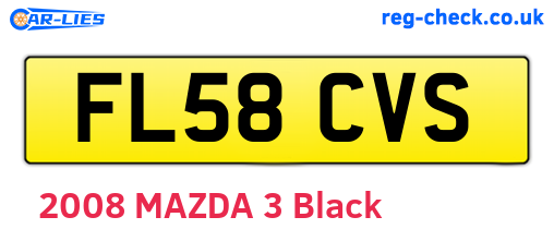 FL58CVS are the vehicle registration plates.