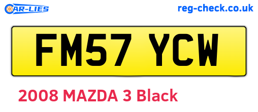 FM57YCW are the vehicle registration plates.