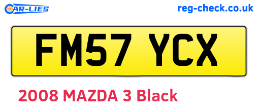 FM57YCX are the vehicle registration plates.