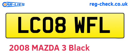 LC08WFL are the vehicle registration plates.
