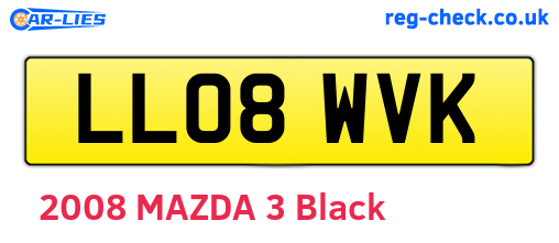 LL08WVK are the vehicle registration plates.