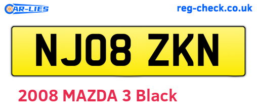 NJ08ZKN are the vehicle registration plates.