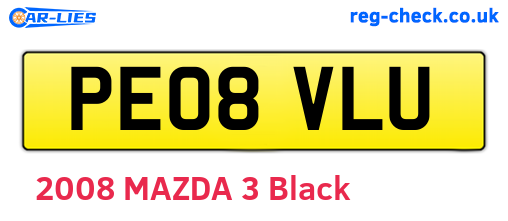 PE08VLU are the vehicle registration plates.