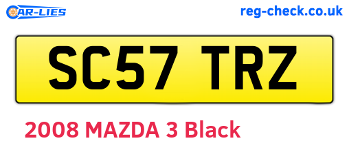 SC57TRZ are the vehicle registration plates.