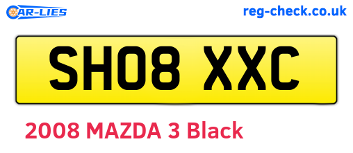 SH08XXC are the vehicle registration plates.
