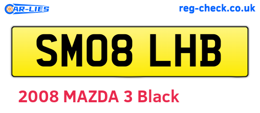 SM08LHB are the vehicle registration plates.