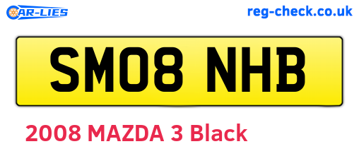 SM08NHB are the vehicle registration plates.