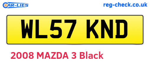 WL57KND are the vehicle registration plates.