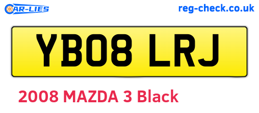 YB08LRJ are the vehicle registration plates.