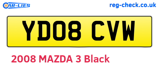 YD08CVW are the vehicle registration plates.
