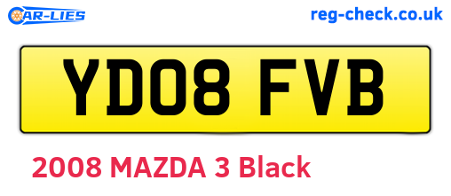 YD08FVB are the vehicle registration plates.
