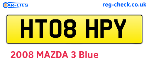 HT08HPY are the vehicle registration plates.