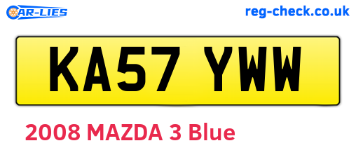 KA57YWW are the vehicle registration plates.