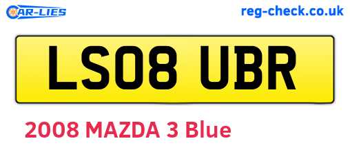 LS08UBR are the vehicle registration plates.