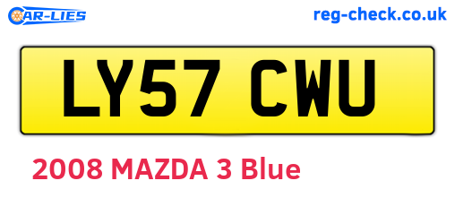 LY57CWU are the vehicle registration plates.
