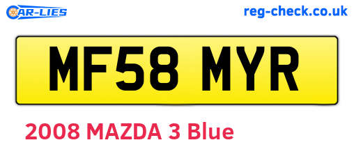 MF58MYR are the vehicle registration plates.