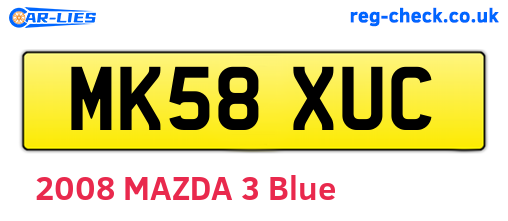 MK58XUC are the vehicle registration plates.