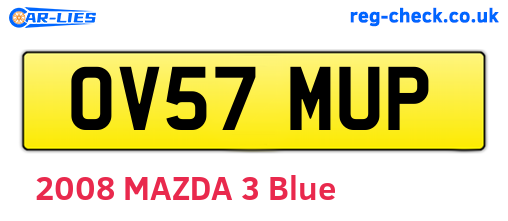OV57MUP are the vehicle registration plates.