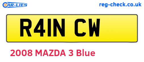 R41NCW are the vehicle registration plates.