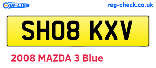 SH08KXV are the vehicle registration plates.